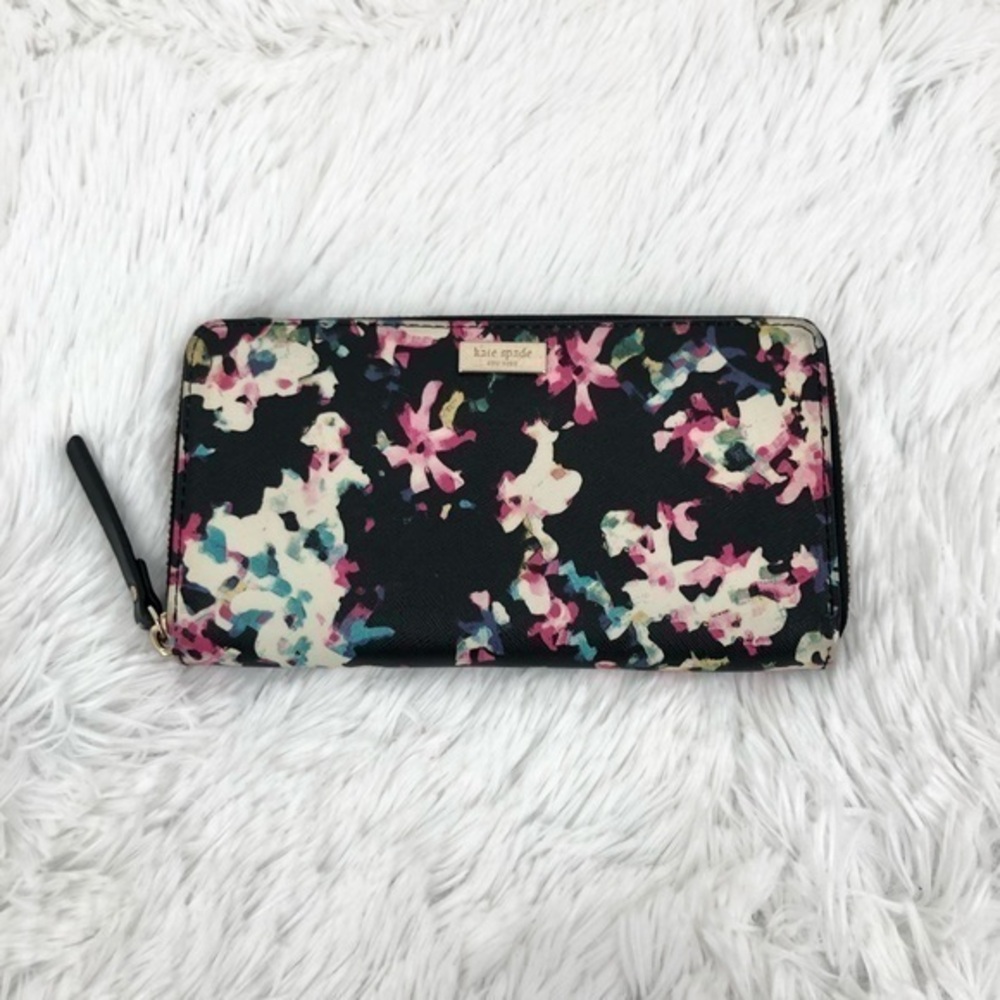 KATE SPADE Neda Black & Water Colors Wallet